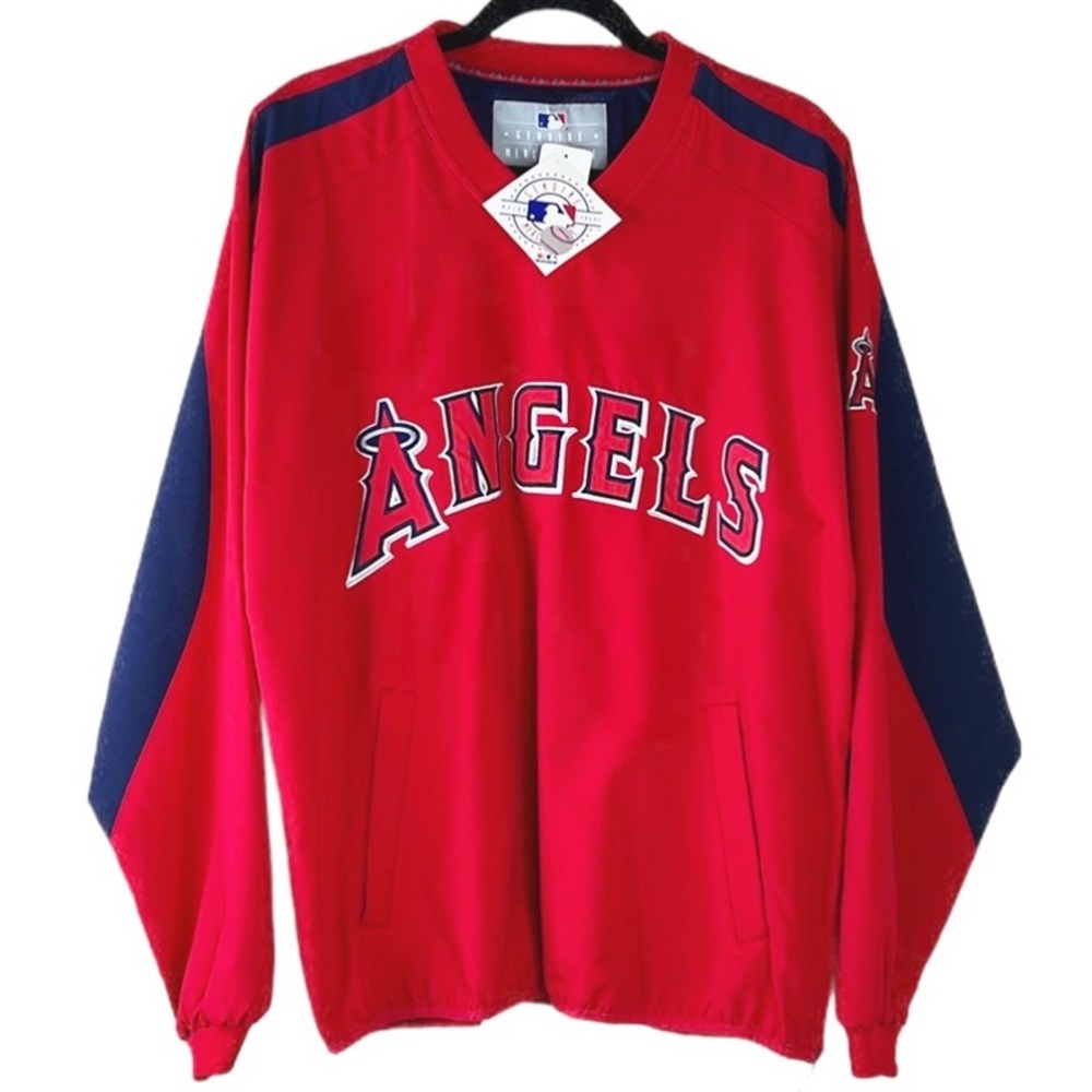 Mens MLB Los Angeles Anaheim Angeles Baseball ⚾️ Pullover Windbreaker M - Picture 3 of 13